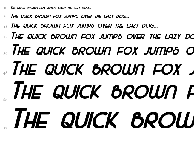 Majel font waterfall
